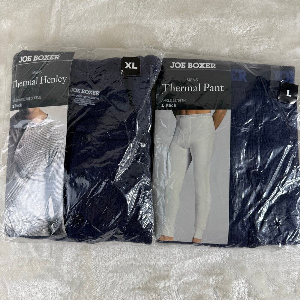 Joe Boxer Thermal Henley XL / Thermal Pant L Lot Men's Underwear Sleepwear